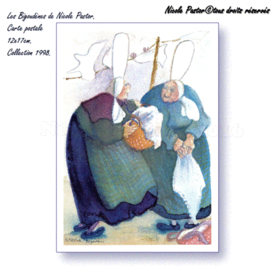 Carte postale Bigoudènes. Collection 1998